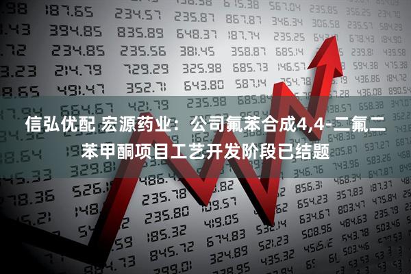 信弘优配 宏源药业：公司氟苯合成4,4-二氟二苯甲酮项目工艺开发阶段已结题