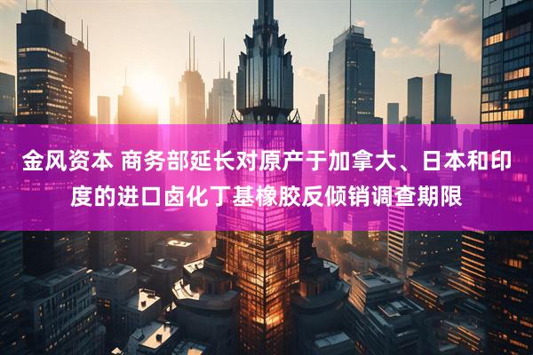 金风资本 商务部延长对原产于加拿大、日本和印度的进口卤化丁基橡胶反倾销调查期限